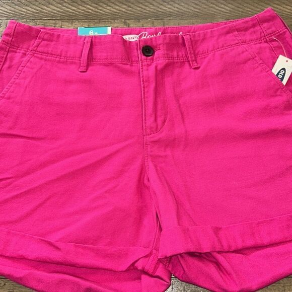 Lipstick 💄 👄 🌈 Pink 💯 Cotton ‘Boyfriend’ Shorts 🩳 4 Pockets 💴💄🔑 🪪 - Picture 1 of 17